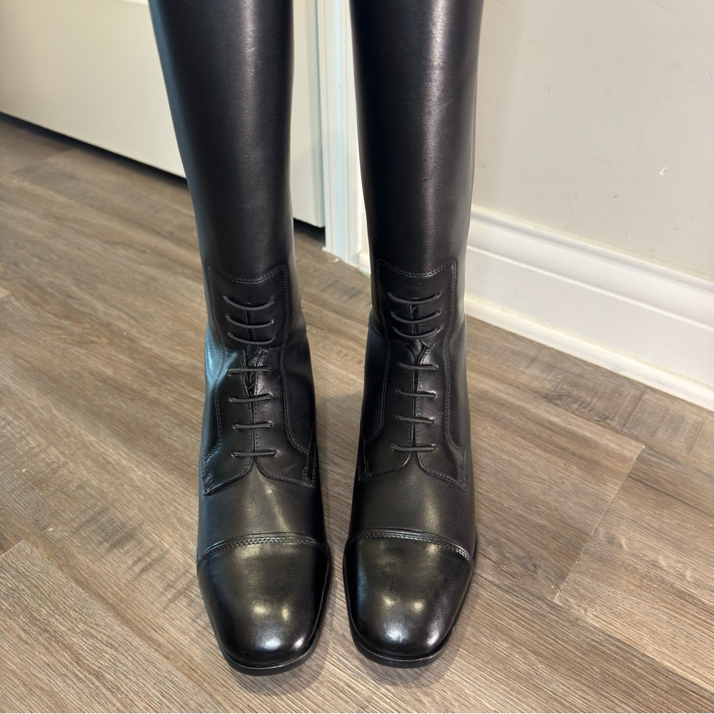 Ariat Palisade Field Tall Riding Black Leather Boots - Picture 8 of 16